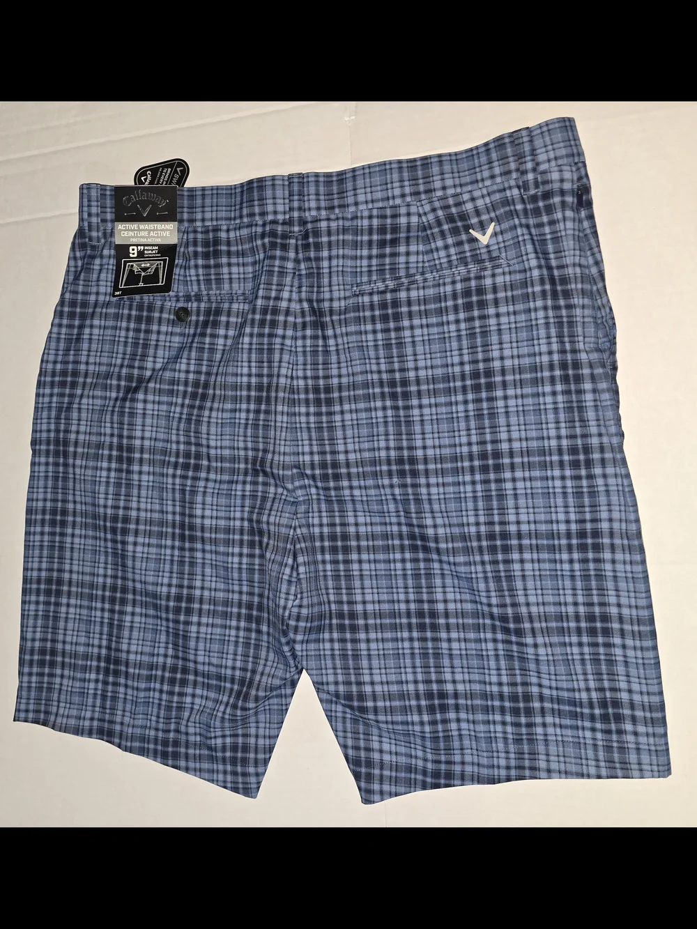 Callaway Men's Blue Plaid Golf Shorts - Active Waistband NWT Size 38T